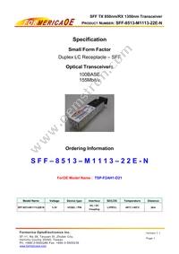 SFF-8513-M1113-22E-N Datasheet Cover