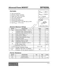 SFF9250L Datasheet Cover