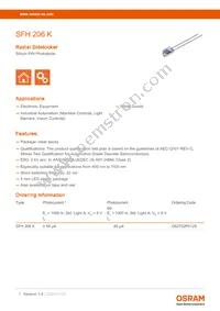 SFH 206K Datasheet Cover