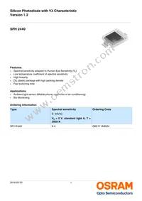 SFH 2440 Datasheet Cover