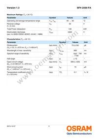 SFH 2500 FA-Z Datasheet Page 2