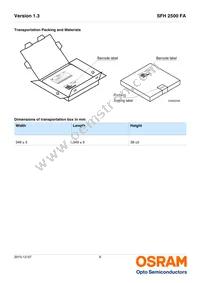 SFH 2500 FA-Z Datasheet Page 9