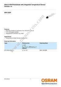 SFH 2504 AN23 Datasheet Cover