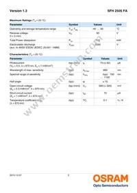 SFH 2505 FA-Z Datasheet Page 2