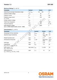 SFH 300 Datasheet Page 2