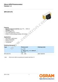 SFH 3015 FA Datasheet Cover