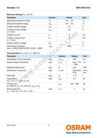 SFH 3015 FA Datasheet Page 2