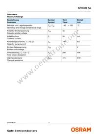 SFH 303FA-4 RN18A Datasheet Page 2