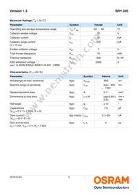 SFH 305 Datasheet Page 2