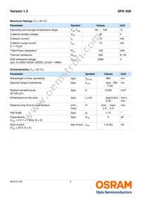 SFH 309-3 Datasheet Page 2