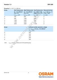 SFH 309-3 Datasheet Page 3