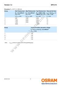 SFH 314-2/3 Datasheet Page 3