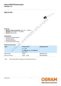 SFH 314 FA-2/3 Datasheet Cover