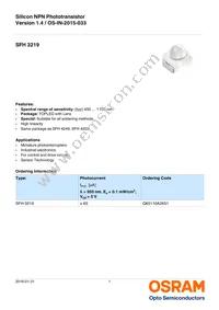 SFH 3219-Z Datasheet Cover