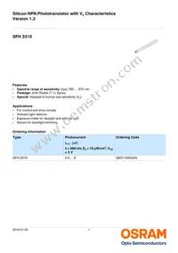 SFH 3310 Datasheet Cover