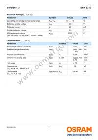 SFH 3310 Datasheet Page 2