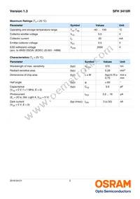 SFH 3410R Datasheet Page 2