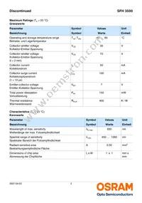 SFH 3500-Z Datasheet Page 2