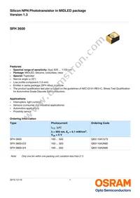 SFH 3600-2/3-Z Datasheet Cover