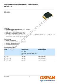 SFH 3711 Datasheet Cover