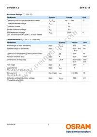 SFH 3711 Datasheet Page 2