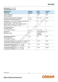 SFH 4045 Datasheet Page 3