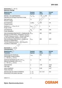 SFH 4203-Z Datasheet Page 2