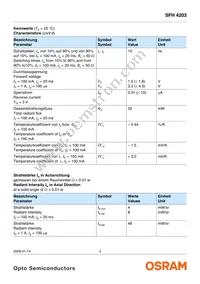 SFH 4203-Z Datasheet Page 3