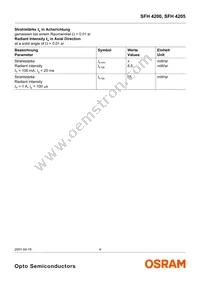 SFH 4205 Datasheet Page 4