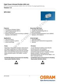 SFH 4254 Datasheet Cover