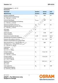 SFH 4516 Datasheet Page 3