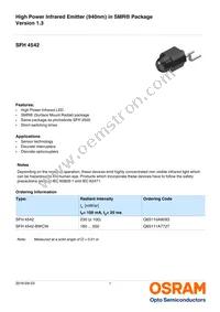 SFH 4542-BWCW Datasheet Cover