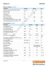 SFH 4547 Datasheet Page 2