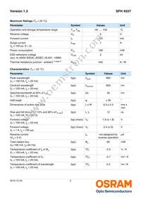 SFH 4557 Datasheet Page 2