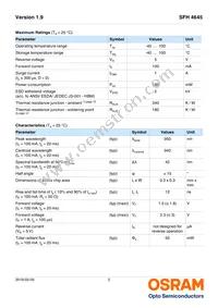 SFH 4645-UV-Z Datasheet Page 2