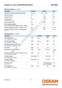SFH 4650-Z-BF Datasheet Page 2