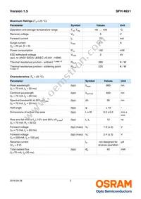 SFH 4651-UV Datasheet Page 2