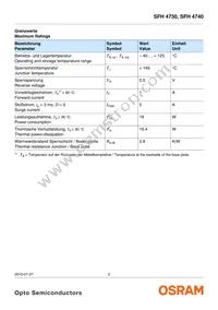 SFH 4730 Datasheet Page 2