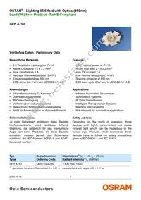 SFH 4750 Datasheet Cover