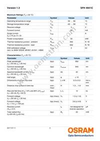 SFH 4941C Datasheet Page 2