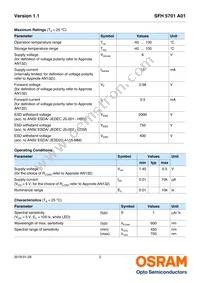 SFH 5701 A01 Datasheet Page 2