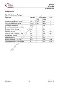 SFH350 Datasheet Page 2