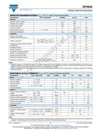 SFH640-3X007T Datasheet Page 2
