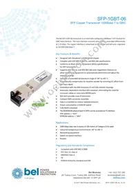 SFP-1GBT-06 Datasheet Cover