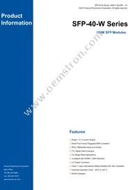 SFP-40-W Datasheet Cover