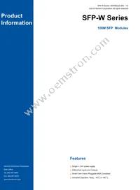 SFP-W Datasheet Cover