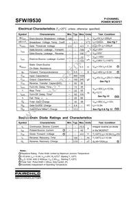 SFW9530TM Datasheet Page 2
