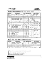 SFW9640TM Datasheet Page 2