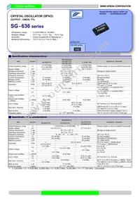 SG-636PCW 48.0000MC Datasheet Cover