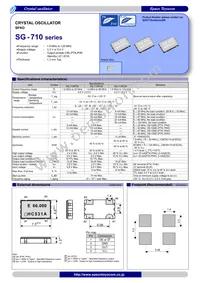 SG-710PTK 8.0000MC3 Datasheet Cover